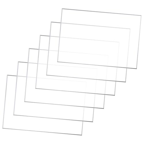 Feuilles acryliques transparentes 8x12 incassables pour peinture et projets créatifs