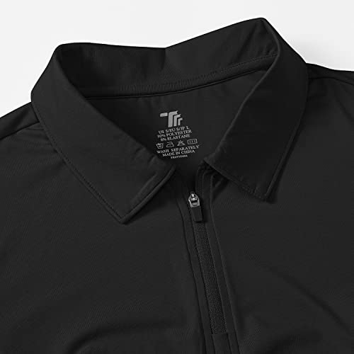 Bgowatu Women'S Sleeveless Golf Polo Shirts Collared Quarter Zip Golf Pullover Upf 50+ Quick Dry Tennis Tank Tops Black 2X thumb #5
