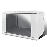 serverschrank rack schienen Wandverteiler 7 HE mit den Maßen (HxBxT) 416 x 600 x 450 mm hat ein stabiles Gehäuse aus Stahl mit einer dicke von bis zu 1,2 mm. Die Oberfläche des Serverschrank ist pulverbeschichtet in Grau RAL 7035.