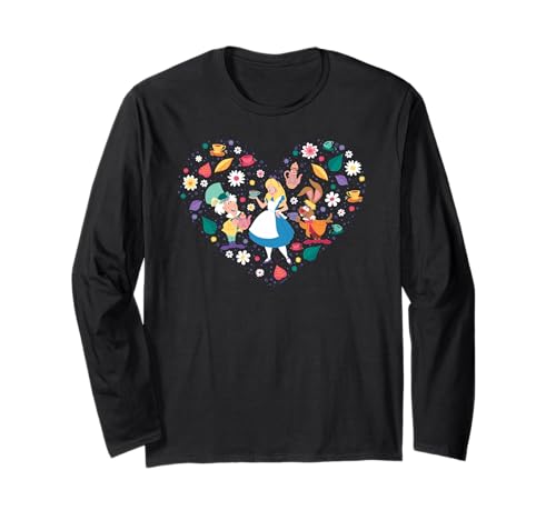 T-shirt manches longues Disney Alice in Wonderland vêtement Saint Valentin imprimé