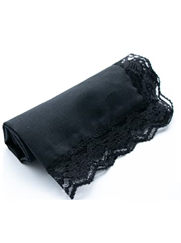 MileyMarla Ladies Womens White Cotton Lace Handkerchiefs Wedding Hankies3