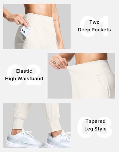 Image of SANTINY Women's Joggers Pants with Pockets Lightweight High Waisted Athletic Gym Workout Pants for Women Yoga Travel