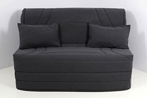 Hévéa Sélection Housse BZ 140x190 matelassée Gris Anthracite