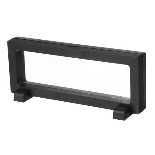Caja exhibidora flotante 3D para monedas 7x2.8 pulg negra