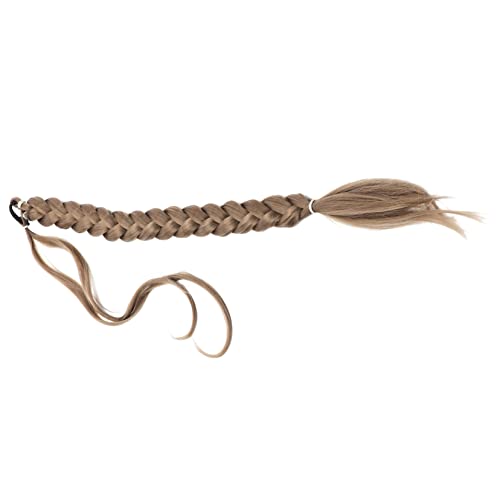 LRXIYODE Langer Geflochtener Pferdeschwanz Haarverlängerung Synthetisches Haarteil für Damen für Stilvolle Frisuren und Volumensteigerung
