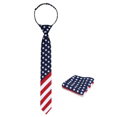 Boys Tie and Pocket Square Set Pre-tied Kids Necktie Age 8-12 Years Wedding Graduation School Uniforms with Gift Box2