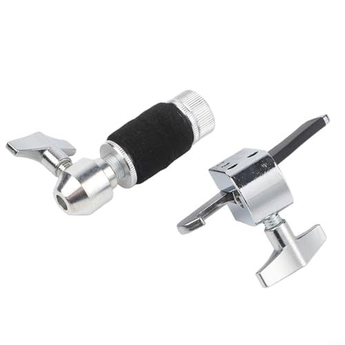 Hi-Hat Cymbal Clutch Zinc Alloy con mecanismo de liberación rápida para kit de batería (con barra) para jugadores de doble bombo miniatura 6