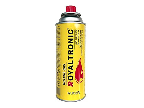 Foto von Gaskocher + 8 Kartuschen Butangas Royaltronic Camping Outdoor Auto Piezo-Zündung Gas Campinggaskocher Set Campingkocher mit Koffer
