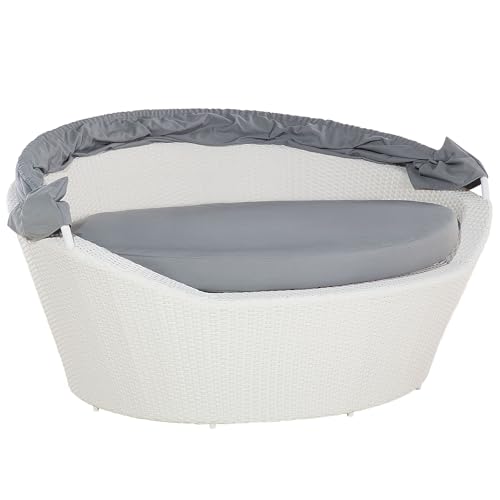 Beliani Sonneninsel Rattan weiß - 5