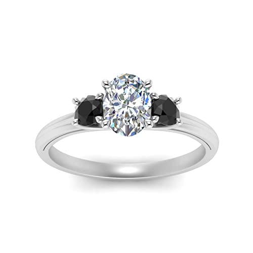 Image of Choose Your Gemstone Classic Three Stone Ring 925 Sterling Silver Oval Shape 3 Stone Engagement Rings Everyday Jewelry Wedding Jewelry Handmade Gifts for Wife US Size 4 to 12