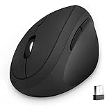Kabellose Maus mit Ergonomischem Design: die ergonomisch gestaltete vertikale Maus eignet sich besser für den langfristigen Gebrauch und reduziert effektiv die Schmerzen des Handgelenks. Die ergonomische Maus passt besonders gut für kleine Hände.