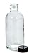 Vivaplex, 12, Clear, 4 oz Glass Bottles, with Lids