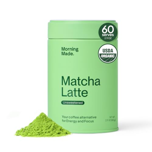 Morning Made USDA Organic Matcha Powder, Unsweetened (2.11 oz, 60 Servings)