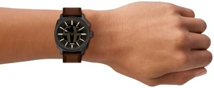 Fossil Men's Machine Big Tic Brown Leather Watch (Model: FS6165) - 4