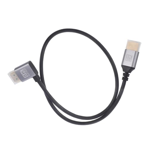 OFFSCH 8k Right Angle Video Cable Male to Male Adapter for Tv Monitor Short Video Cord