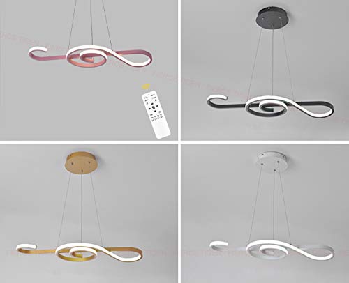 Suspension LED à intensité variable avec télécommande pour grand lustre de salon - 7