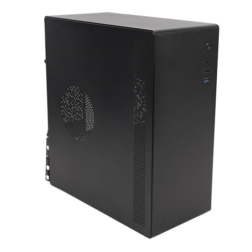 Gabinete para PC Gaming Dpofirs, carcasa de escritorio con soporte ATX y Micro ATX, diseño espacioso y acero negro miniatura 2