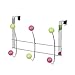 Compactor, Patère de Porte 6 crochets pour Manteaux, Bois Multicouleurs, Acier Chromé, Dimensions: 25 x 5.4 x H. 17.5 cm, RAN6010