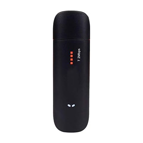 USB Modem Dongle 7.2Mbps, 3G USB WiFi Dongle Adapter, Computer PC Wireless Network Adapter Support TF Card and SIM Card, Black Cover