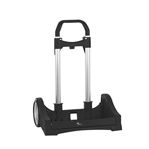 Safta Carro EVOLUTION Para Mochilas Escolares, Plegable, Ligero y Resistente, 400x280x850mm, Negro