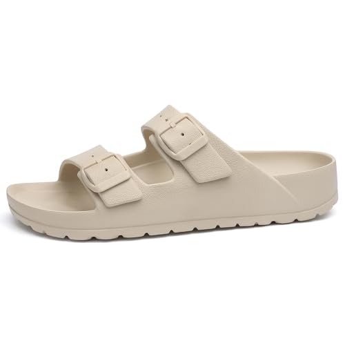Image of KIDMI Medium Arch Support EVA Beach Sandals for Women | Women's Adjustable Buckle Straps Waterproof Pool Sandals, Comfortable Slip on Summer Slides for home and Casual Walks