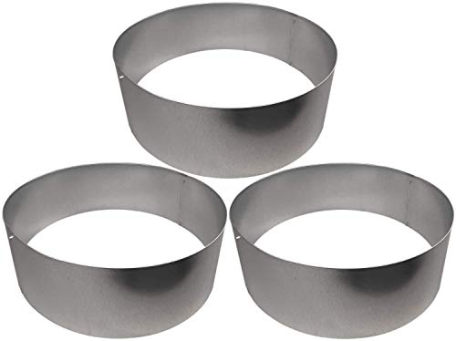 Rasenkanten Baumring Kreis aus Metall durchm. 75 cm x 25 cm - 3er Set Cover