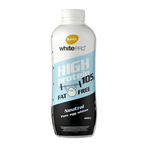 DAVA whitePRO™ Flüssiges Eiklar 6x 1kg Flaschen – 105 g reines Eiweiß pro Flasche DAVA whitePRO Barn Egg Whites 1 kg