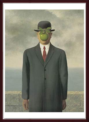 ポスター ルネ マグリット 人の子 (余白あり) 額装品 ウッドベーシックフレーム(ブラウン) ポスター ルネ マグリット 人の子 (余白あり) 額装品 ウッドベーシックフレーム(ブラウン)