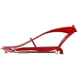 MICARGI Puma Stretch Cruiser Bike Frame,32-in Steel Frame with Bike Chain Suitable for Lowrider Bike, Chopper Bike, and Electric Bike Conversion (red)