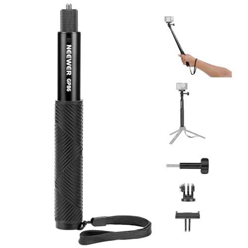NEEWER Kit Asta Estensione per Action Camera, 27,8" Bastone Selfie, GP-86