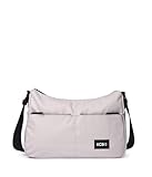 KCB Bandolera Grande Dual | Gran Capacidad y Organización | Bolsillos Multiusos con Cremallera | Material Resistente | Asas Ajustables | 100% Vegano | Color Beige