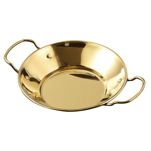 STOBAZA Olla de Acero Inoxidable con Doble Asa Cacerola Gruesa para Cocina Olla para Recalentar Diseño Antiadherente y Fácil Limpieza para Cocinas de Inducción