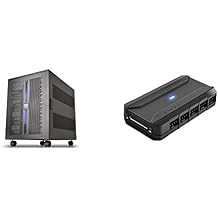 Thermaltake Core W200 Dual System Computer Case and Commander FP 10 Port PWM Fan Hub Bundle