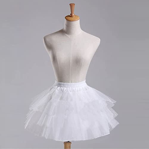 Kids White Mini 3 Layers Wedding Flower Girl Petticoat/Underskirt/Crinoline Slips2