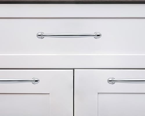 khtumeware 10 Pack 6-1/4 Inch(160mm) Vibrant Polished Chrome Cabinet pulls Kitchen Cabinet Handles Kitchen Cabinet Hardware for Cupboard Drawer Handles Dresser Pulls by khtumeware - Used condition - Image 4