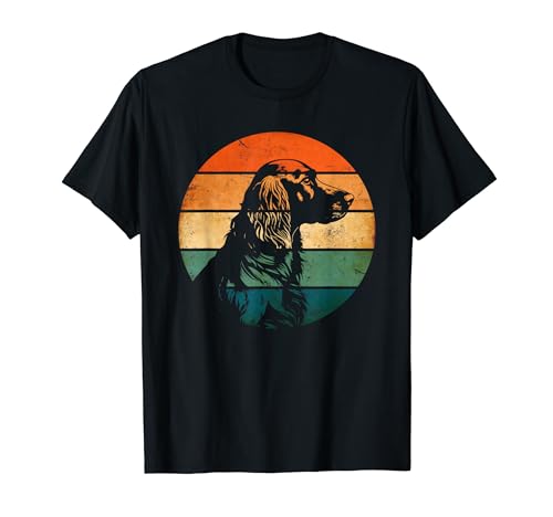 Perro Spaniel De Campo De Diseño Retro Vintage Camiseta