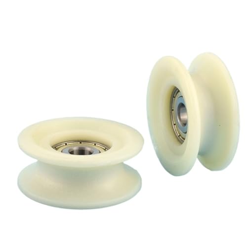 Poulie en nylon blanc de type U 10x56x23mm avec roulement 6200