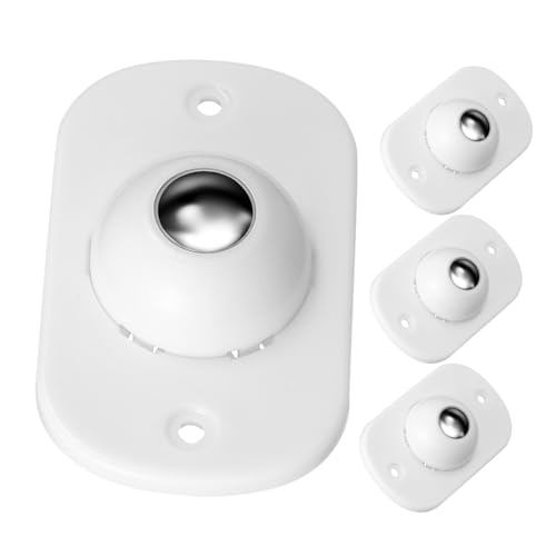 Alipis 4pcs Stainless Steel Adhesive Furniture Caster Wheels Mini Swivel Rollers for Home Appliances No-drill Sticky Wheels for Smooth Quiet Mobility and Compact Support
