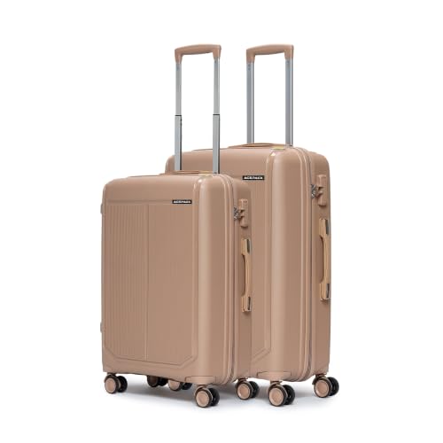 Image of ACEPACK by Verage Megatron Hard Side Polypropylene Luggage Set of 2 (Cabin 41L + Medium 74L) | Lightweight Unbreakable Suitcase Set with 360 Silent Spinner Wheels, Number Lock & Telescopic Handle
