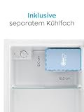 HEINRICH lodówka na napoje, 45 l, mała i kompaktowa, cicha: 41 dB z zamrażarką, mini lodówka z zamrażarką, idealna do biura, na kemping, do ogrodu, na zewnątrz (alpejska biel)