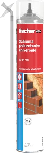 Fischer Schiuma Poliuretanica PU 1K 750 M, Universale, Multiuso, Manuale, Uso Senza Pistola, 9285
