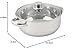 Crealys 502385 4 Liter Edelstahl-Kochtopf, 24 cm Durchmesser – mit Dampfgardeckel aus Glas – für alle Herdarten geeignet, auch Induktion