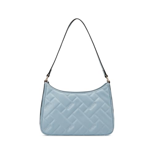 Image of Guess Women Blue Quilted Shoulder Bag with Strap