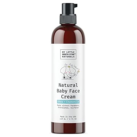 Baby Face Cream - Calming With Chamomile Vitamin E Organic Shea - Natural Made in USA - Baby Lotion Daily Moisture for Delicate Sensitive Skin Hypoallergenic - Sulfate-Free, 4oz Cover