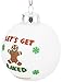 Tree Buddees Gingerbread Man Get Baked Funny Glass Christmas Ornament