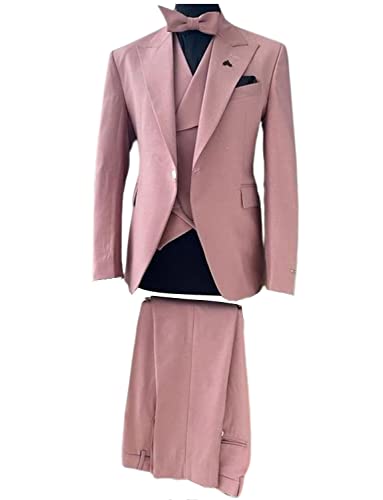 Costume trois pièces pour homme avec veste à un bouton et gilet croisé