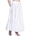 Wevez® Women's Plus Size Maxi Skirt Gypsy 25 Yard Long Flowy Solid Color Cotton Renaissance Skirt