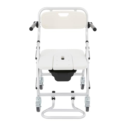 Chaise commode aluminium résistant à l'eau pour sécuriser la douche et les WC - 7