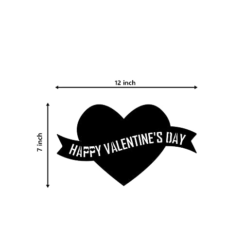Image of eCraftIndia Happy Valentine's Day Love Heart Wooden Wall Decor for Living Room Bedroom | Home Wall Decor Items | Wall Art for Home Decor| Valentine Gift for Girlfriend Boyfriend Husband Wife Her Him