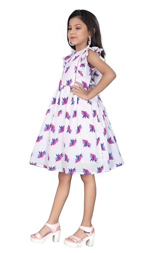 Image of Girls Pure Cotton Soft Frock with Astar, Printed Multicolor for Girl Child